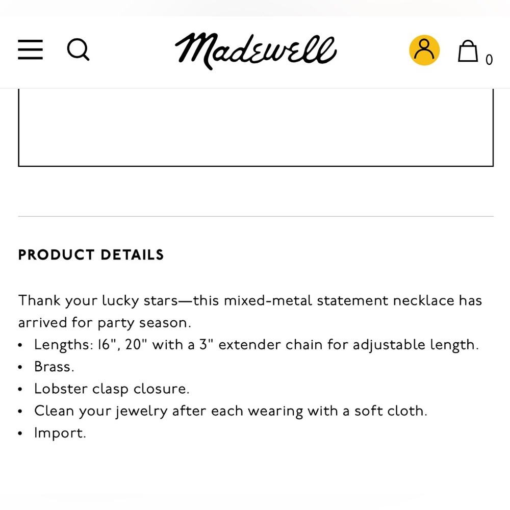 Madewell | Stellar star layered necklace - Picture 5 of 10